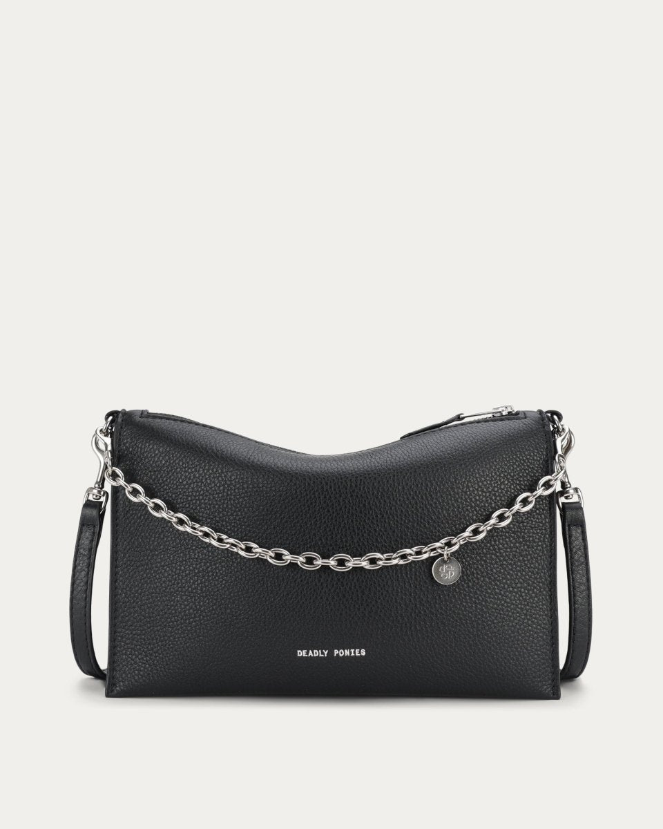 Mr Siamese Bag in Black/Silver from DEADLY PONIES at Edito boutique