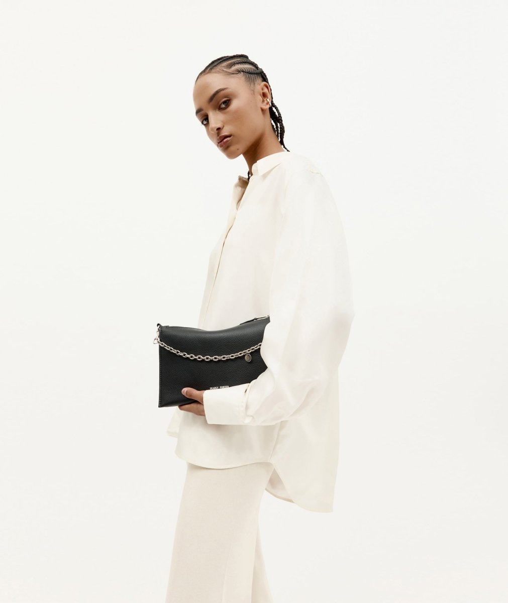 Mr Siamese Bag in Black/Silver from DEADLY PONIES at Edito boutique