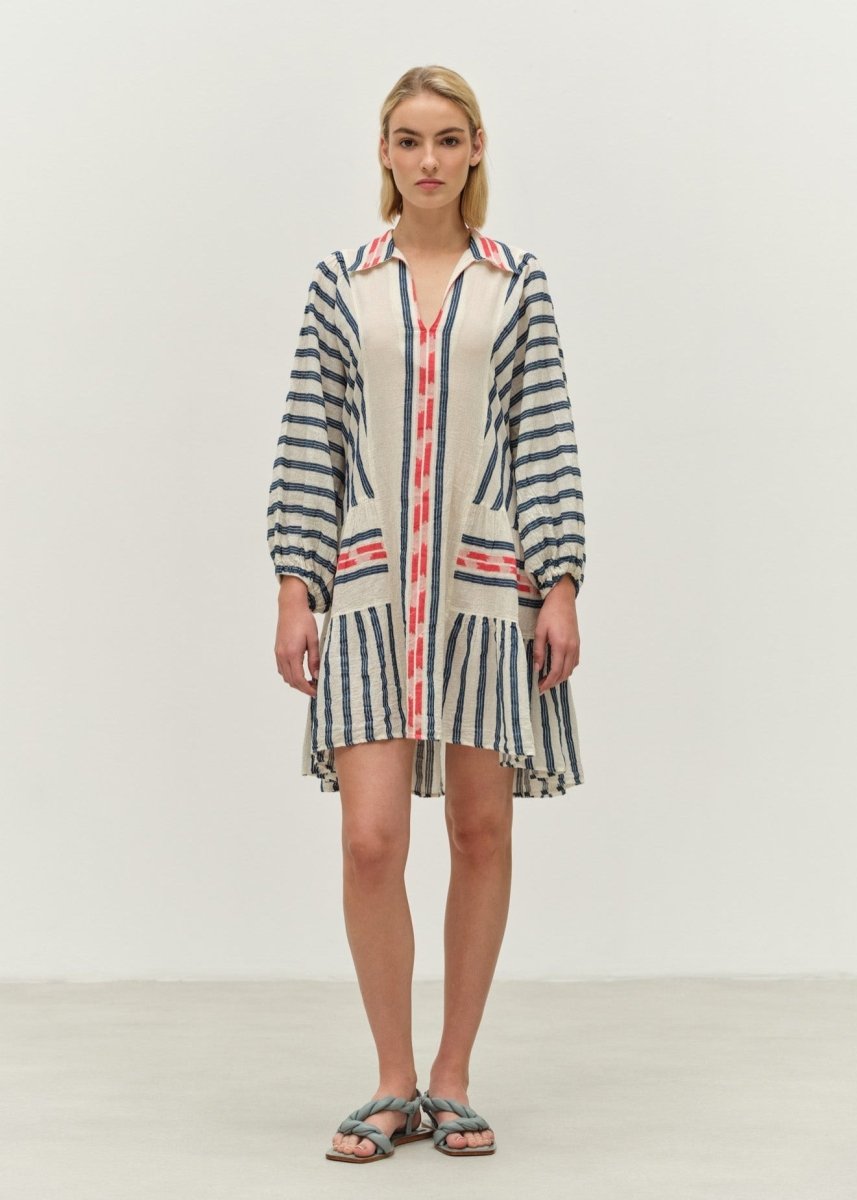 Nifty Dress in Navy/Red from DEVOTION TWINS at Edito boutique