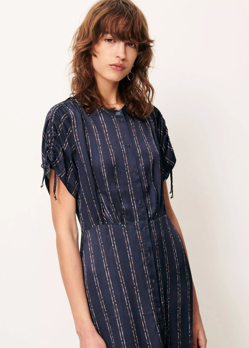 Noblong Dress in Navy/Plumikat from SESSUN at Edito boutique