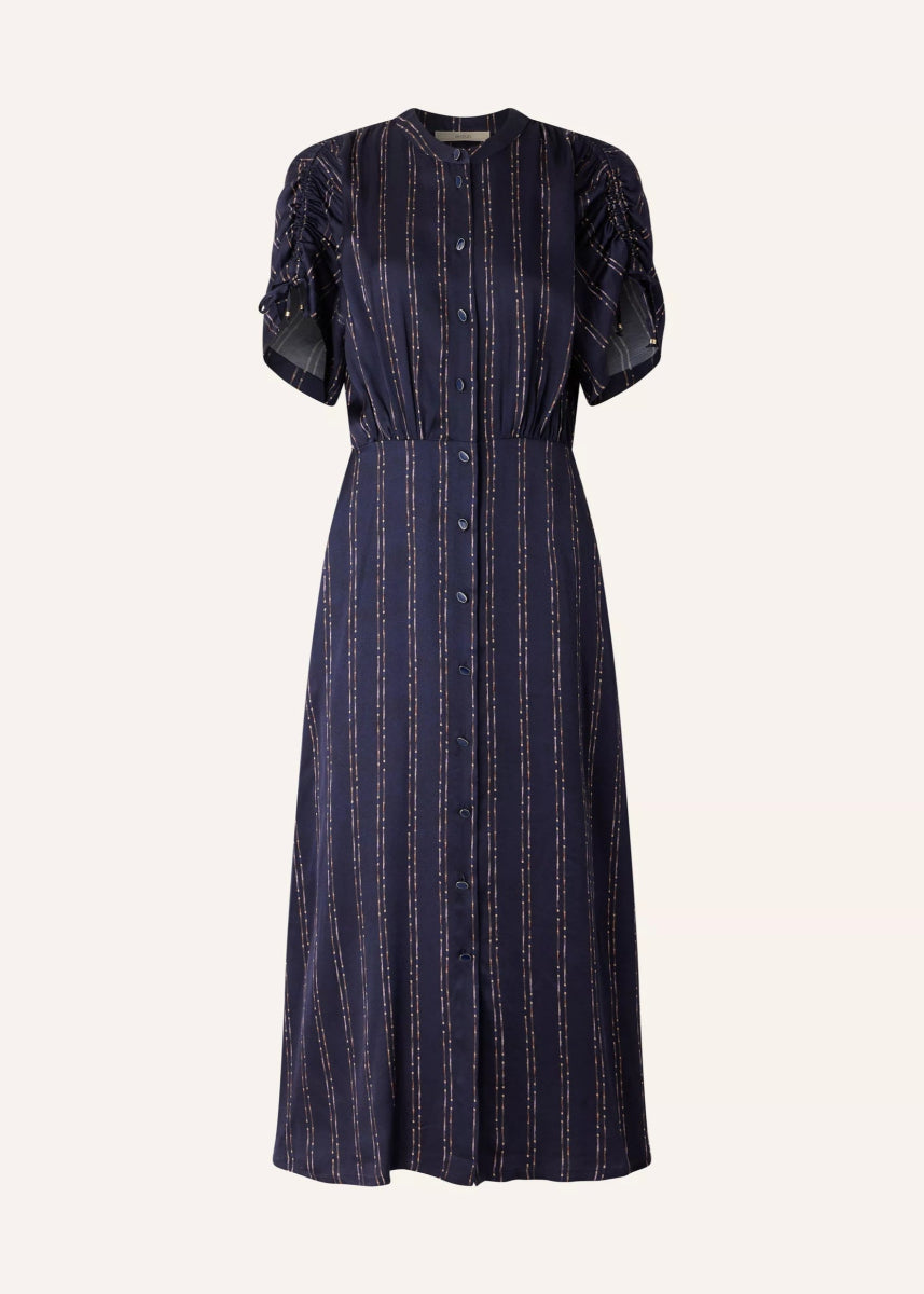 Noblong Dress in Navy/Plumikat from SESSUN at Edito boutique