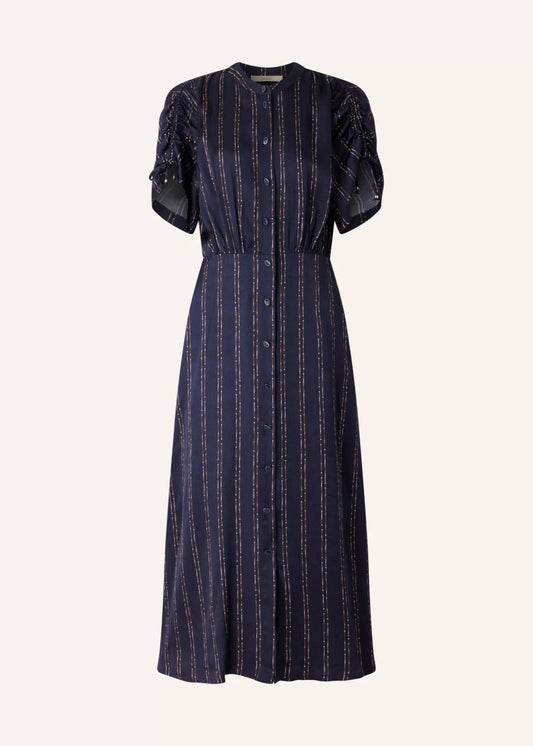 Noblong Dress in Navy/Plumikat from SESSUN at Edito boutique Noblong Dress in Navy/Plumikat from SESSUN at Edito boutique