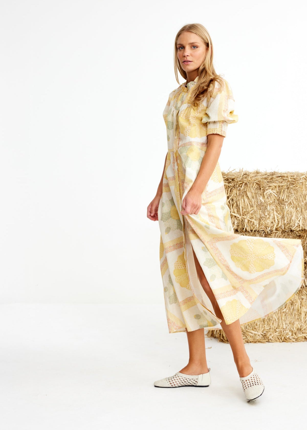 Oaten Chaff Dress in Patchwork from Binnywear