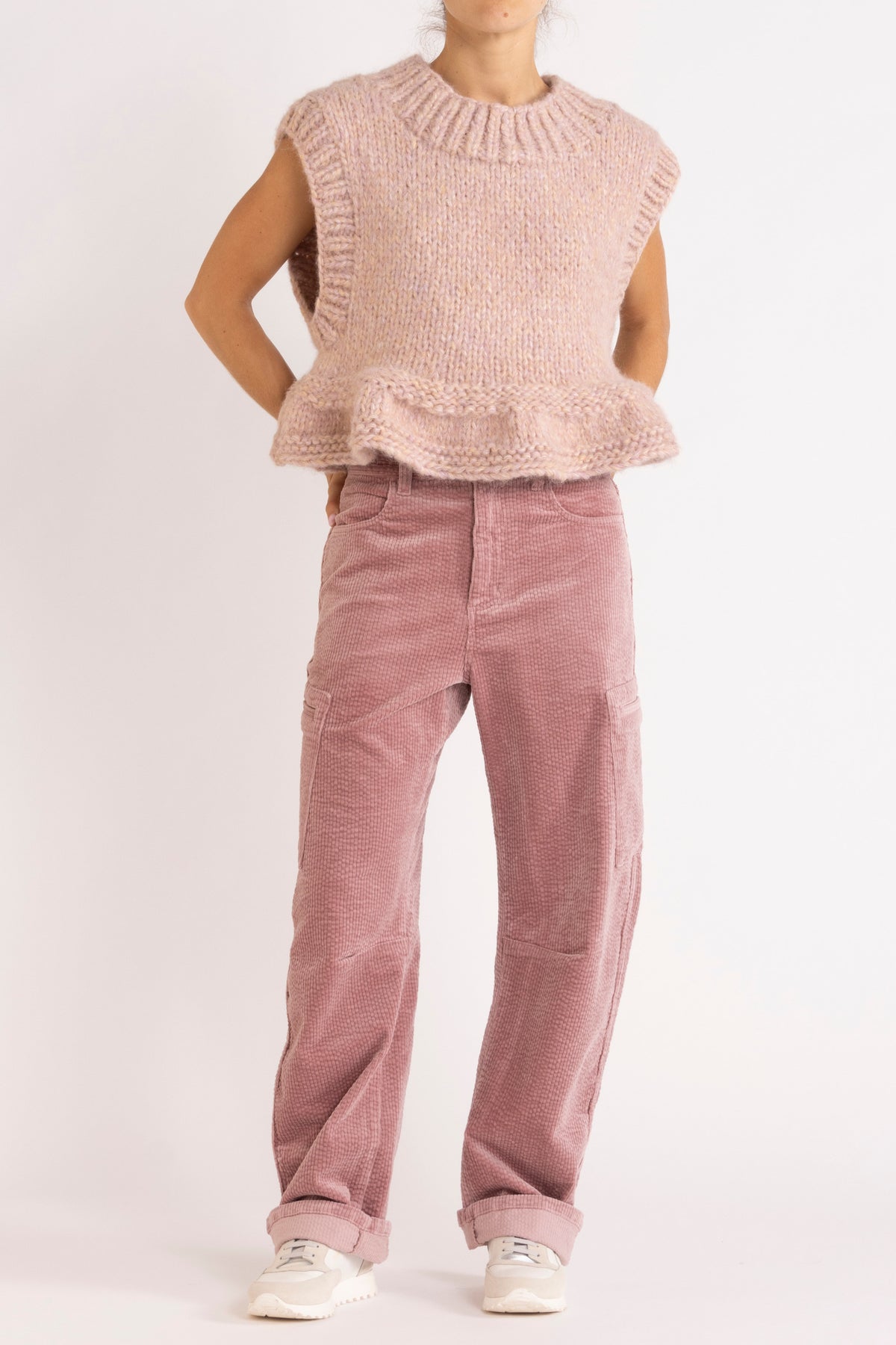 Opal Knit Vest in Blush from Flannel