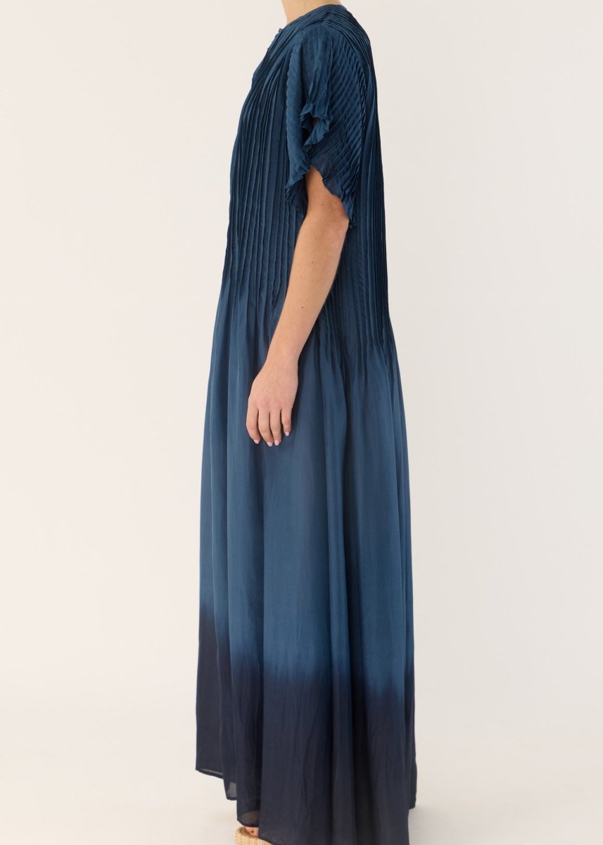 Ottavia Dip - Dye Shirt Dress in Navy from FLANNEL at Edito boutique