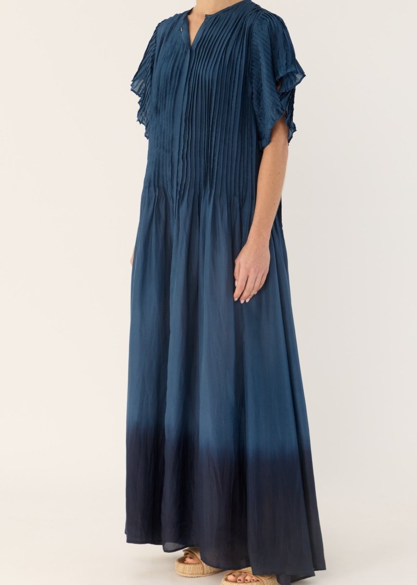 Ottavia Dip - Dye Shirt Dress in Navy from FLANNEL at Edito boutique