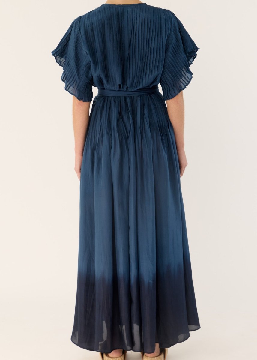 Ottavia Dip - Dye Shirt Dress in Navy from FLANNEL at Edito boutique