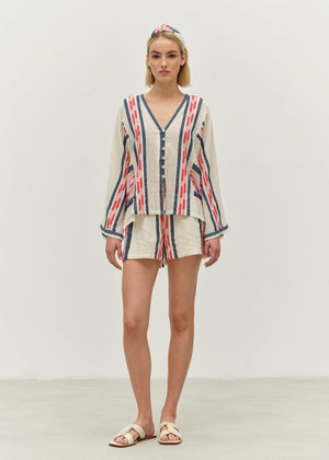 Outopia Short in Navy/Red from DEVOTION TWINS at Edito boutique