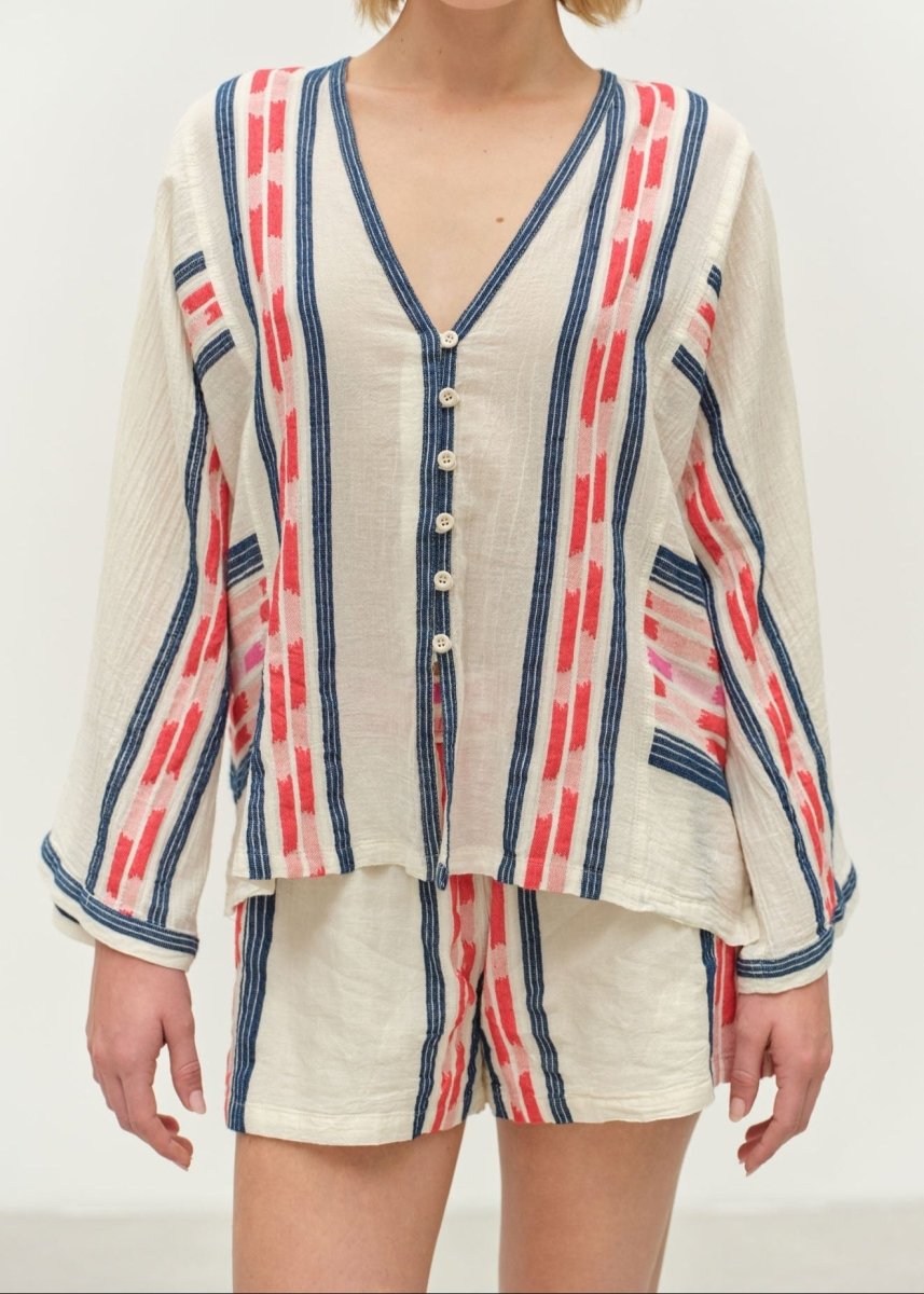 Outopia Short in Navy/Red from DEVOTION TWINS at Edito boutique