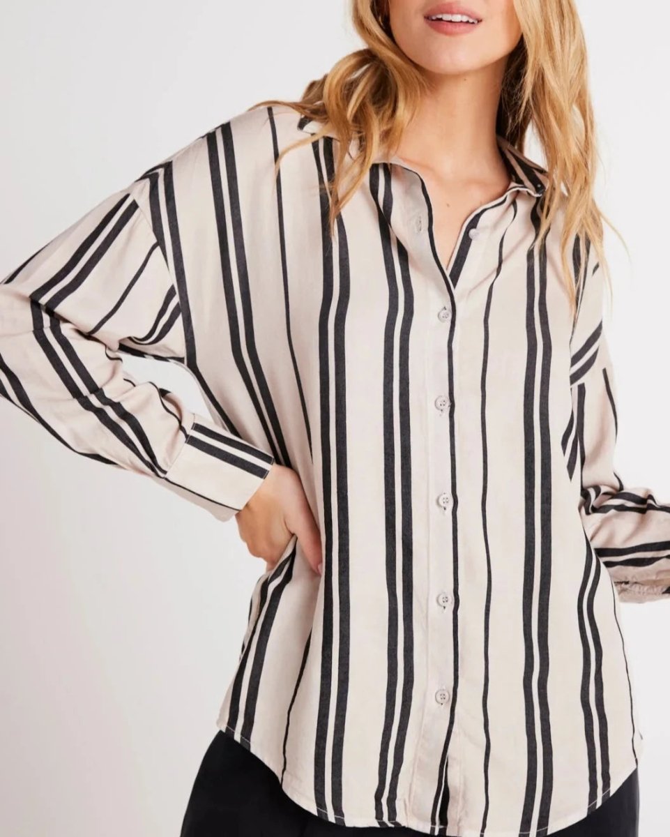 Oversized Button Down in Ecru from BELLA DAHL at Edito boutique