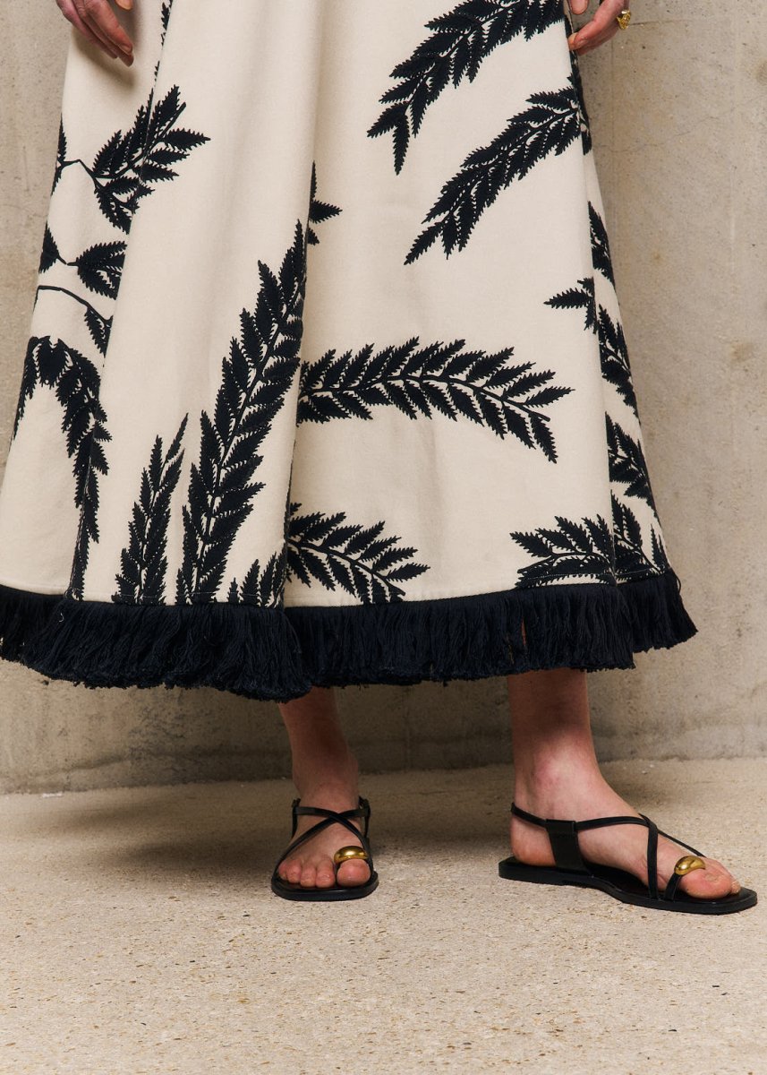 Palmer Embroidered Skirt in Ecru from STELLA FOREST at Edito boutique