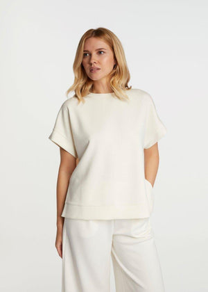 Peached Tee Shirt in Pearl from RICH & ROYAL at Edito boutique