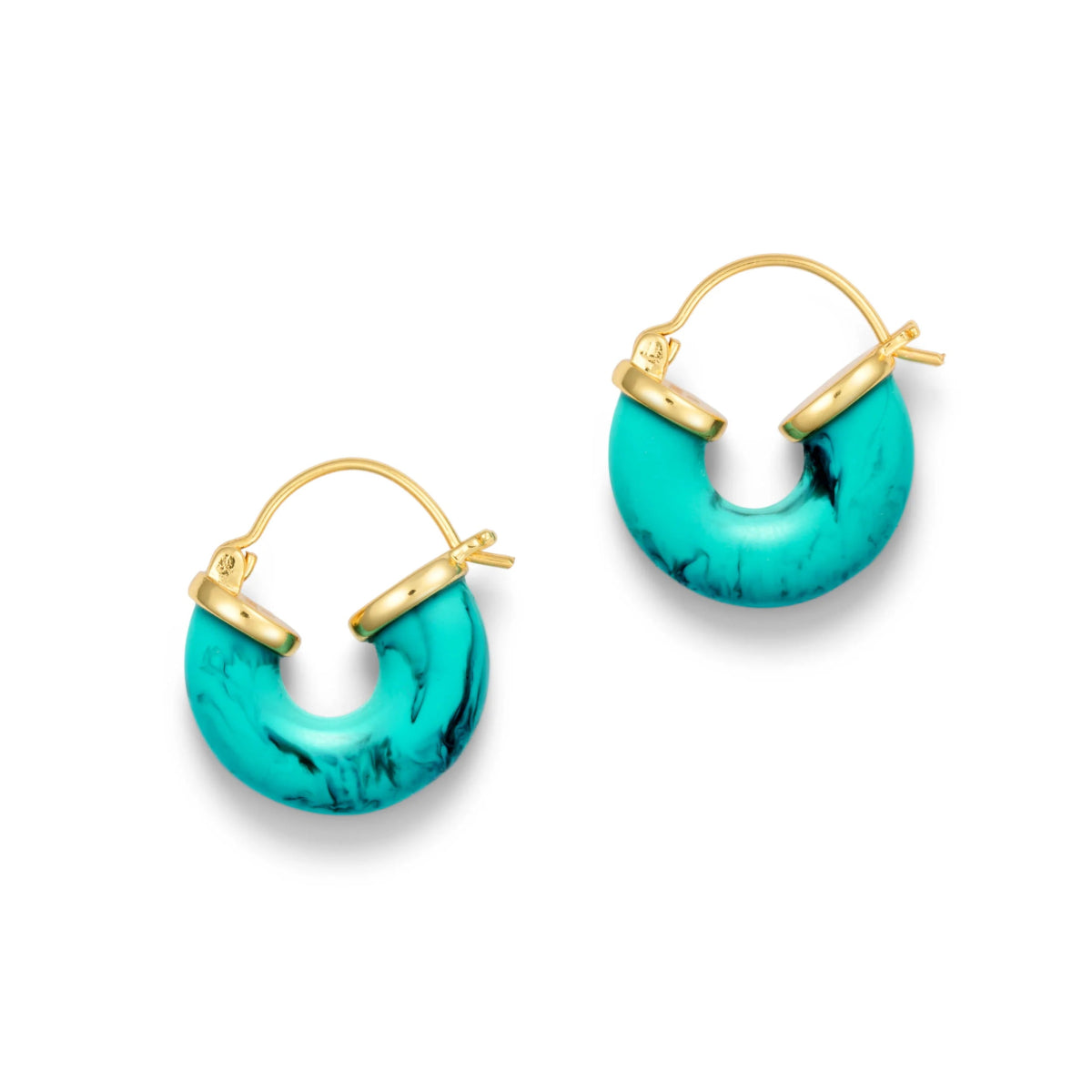 Petit Swell Hoop in Aqua from ANNI LU at Edito boutique