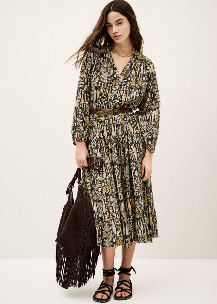 Pidola Dress in Khaki from BA&SH at Edito boutique