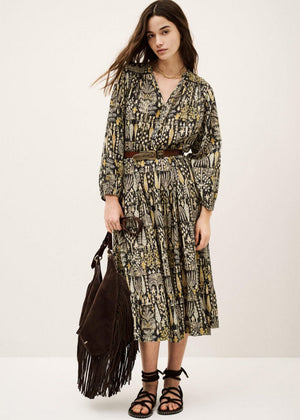 Pidola Dress in Khaki from BA&SH at Edito boutique