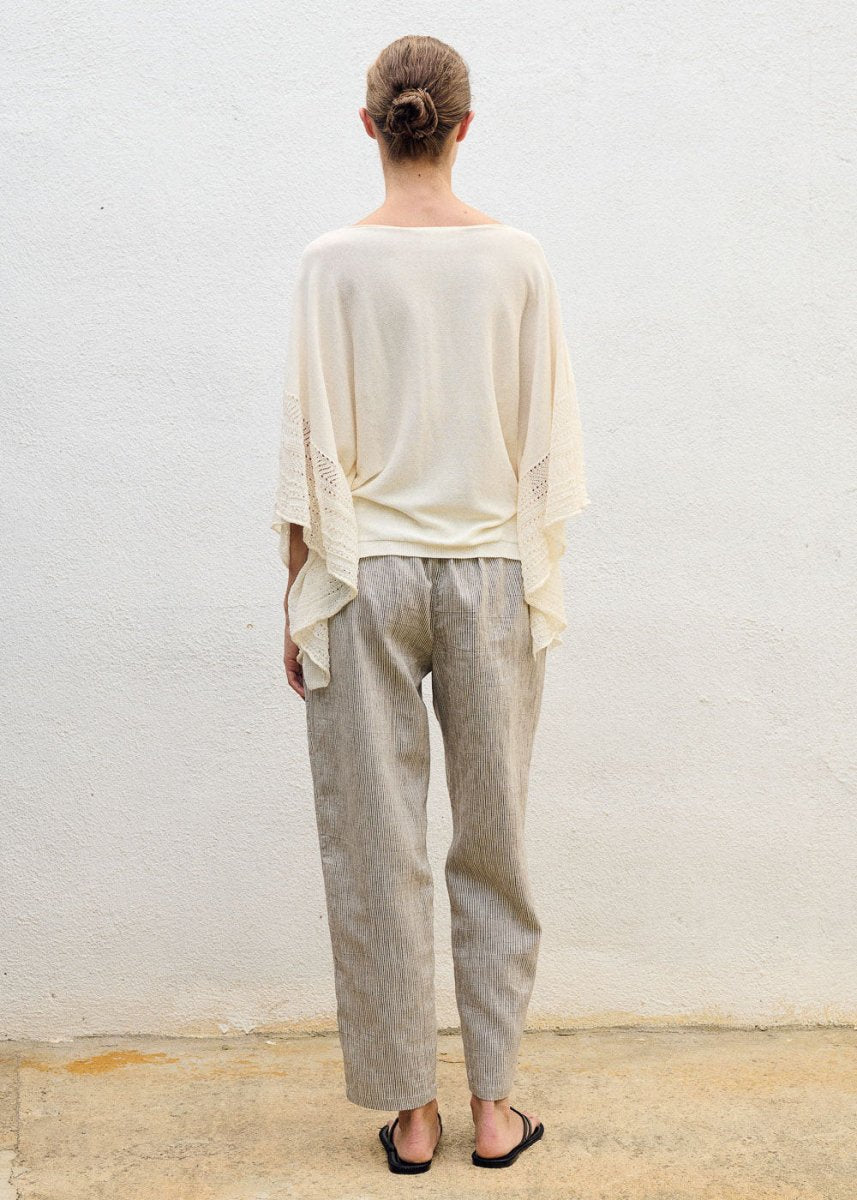 Pinstripe Pants in Ecru from SITA MURT at Edito boutique
