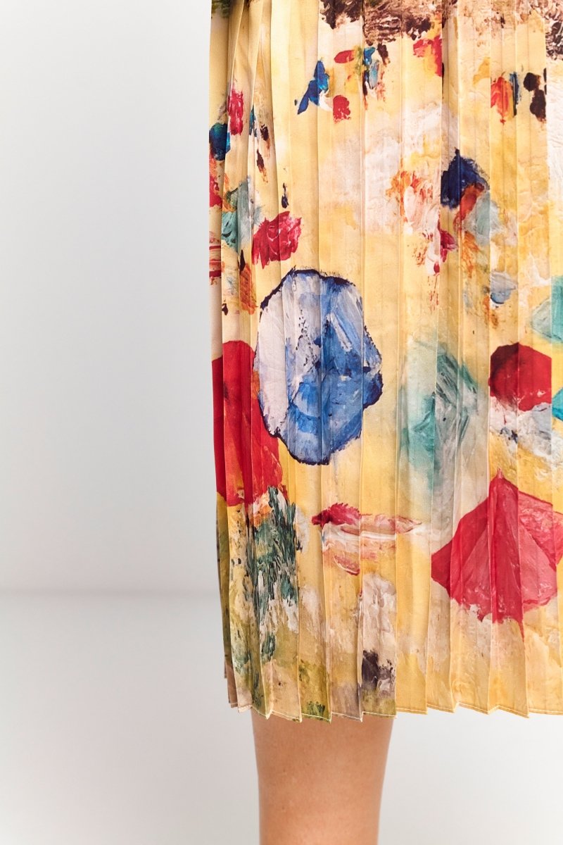 Plisse Printed Skirt from RICH & ROYAL at Edito boutique