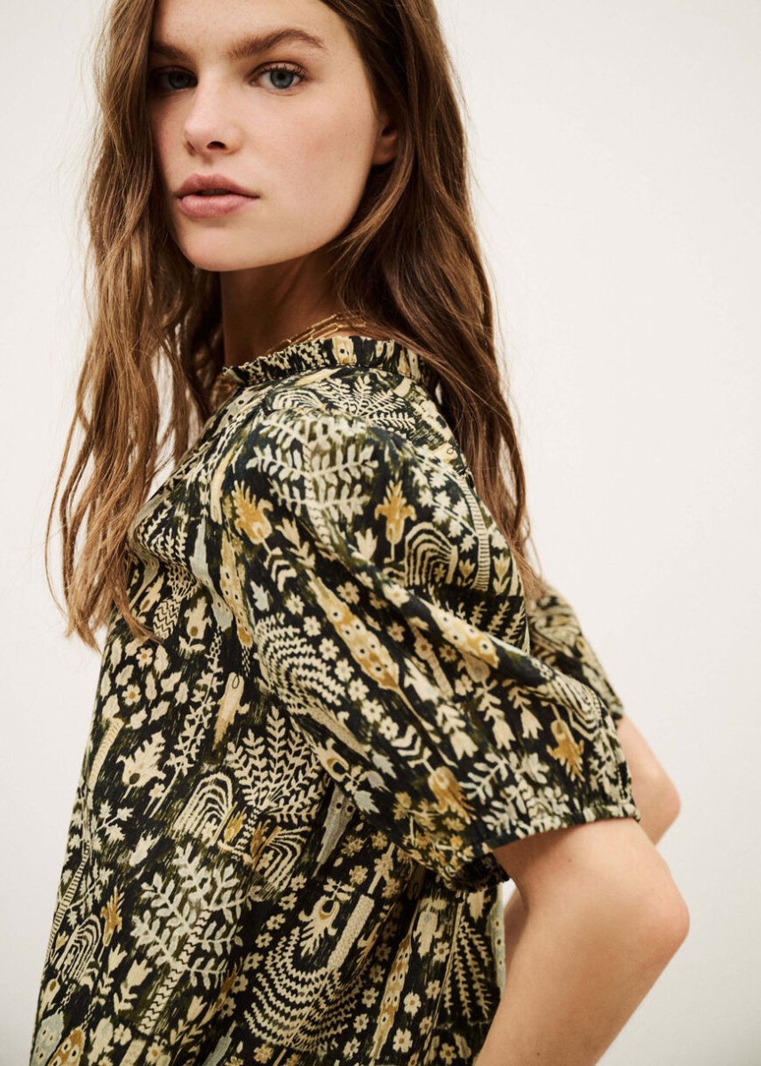 Pueblo Blouse in Khaki from BA&SH at Edito boutique