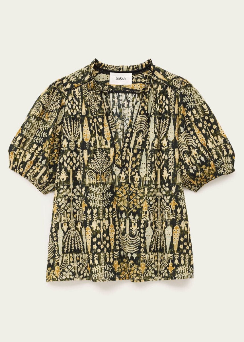 Pueblo Blouse in Khaki from BA&SH at Edito boutique