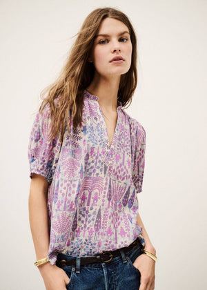 Pueblo Blouse in Pink from BA&SH at Edito boutique