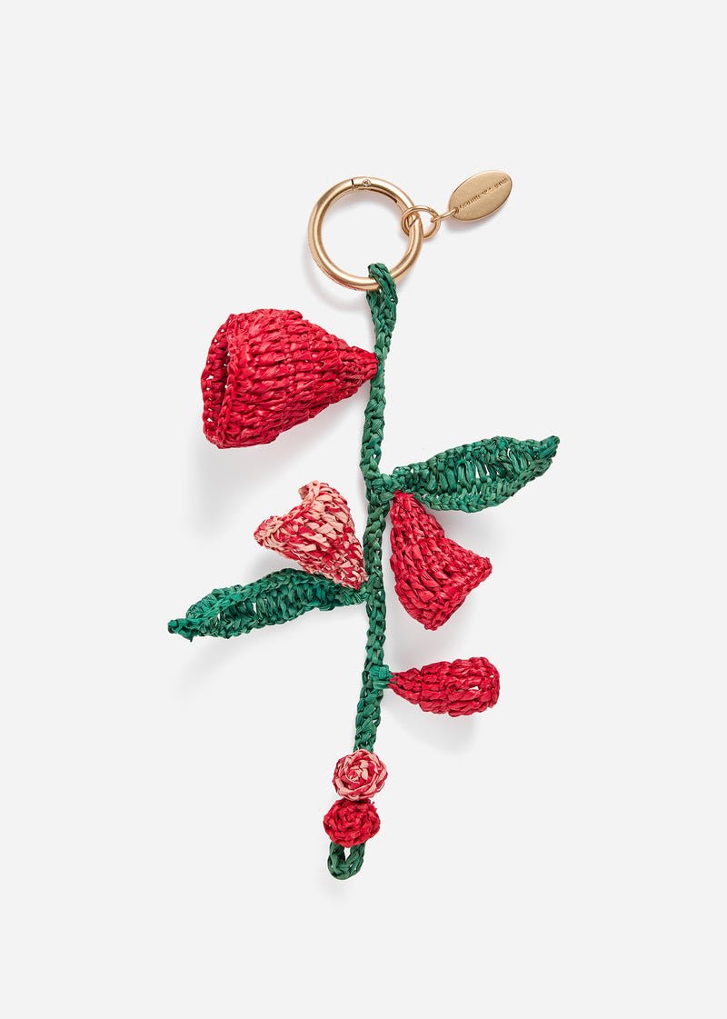 Raffia Bellflower Charm in Red from VANESSA BRUNO at Edito boutique Raffia Bellflower Charm in Red from VANESSA BRUNO at Edito boutique