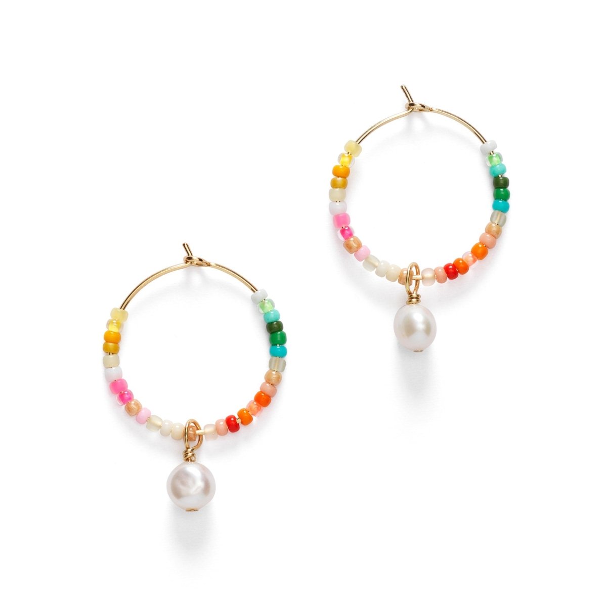 Rainbow Nomad Hoops from ANNI LU at Edito boutique