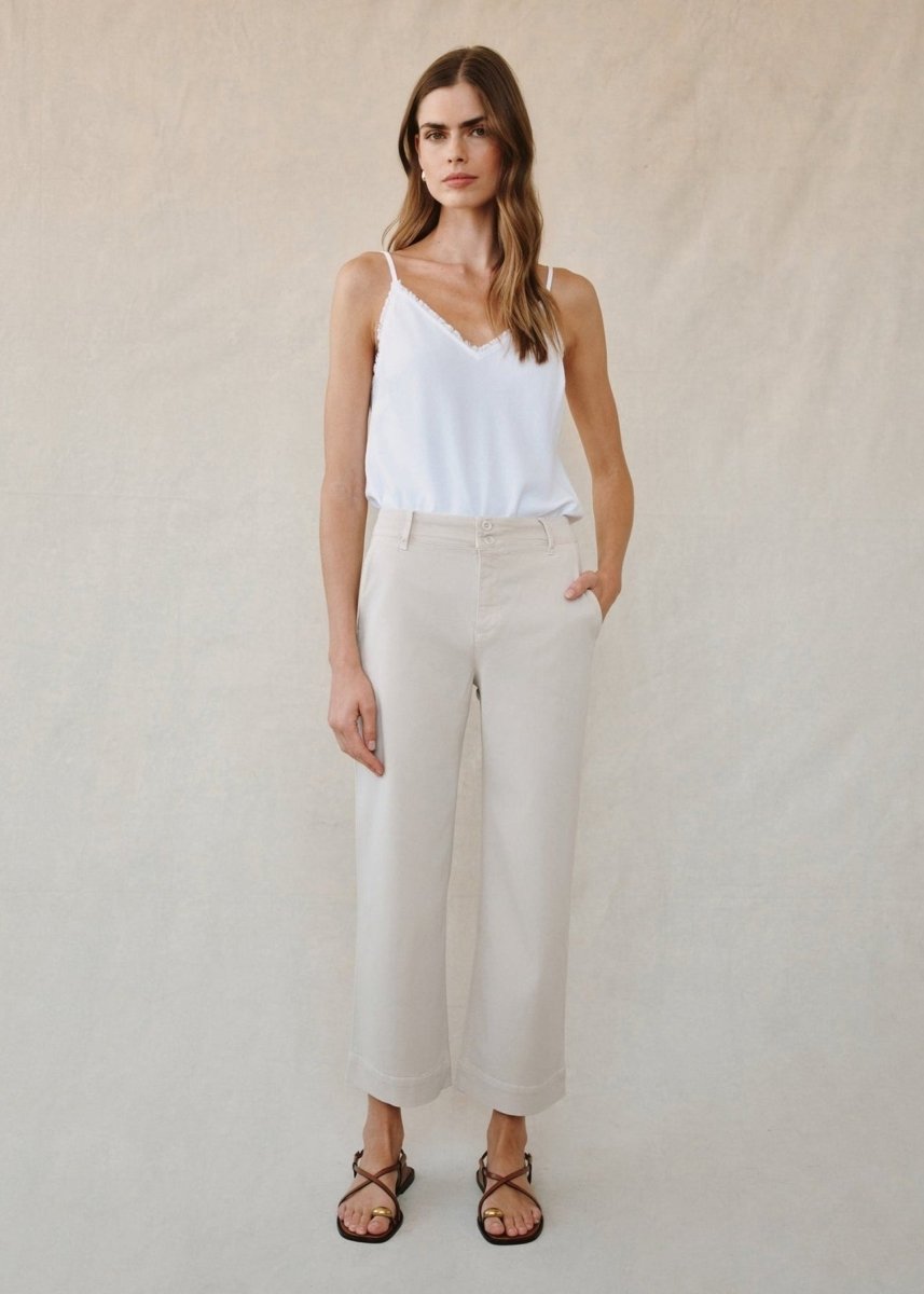 Saige Wide Leg Crop in Ivory from BELLA DAHL at Edito boutique Saige Wide Leg Crop in Ivory from BELLA DAHL at Edito boutique