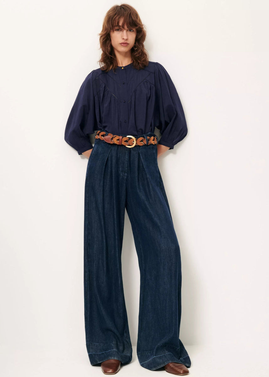 Savi Blouse in Indigo from SESSUN at Edito boutique
