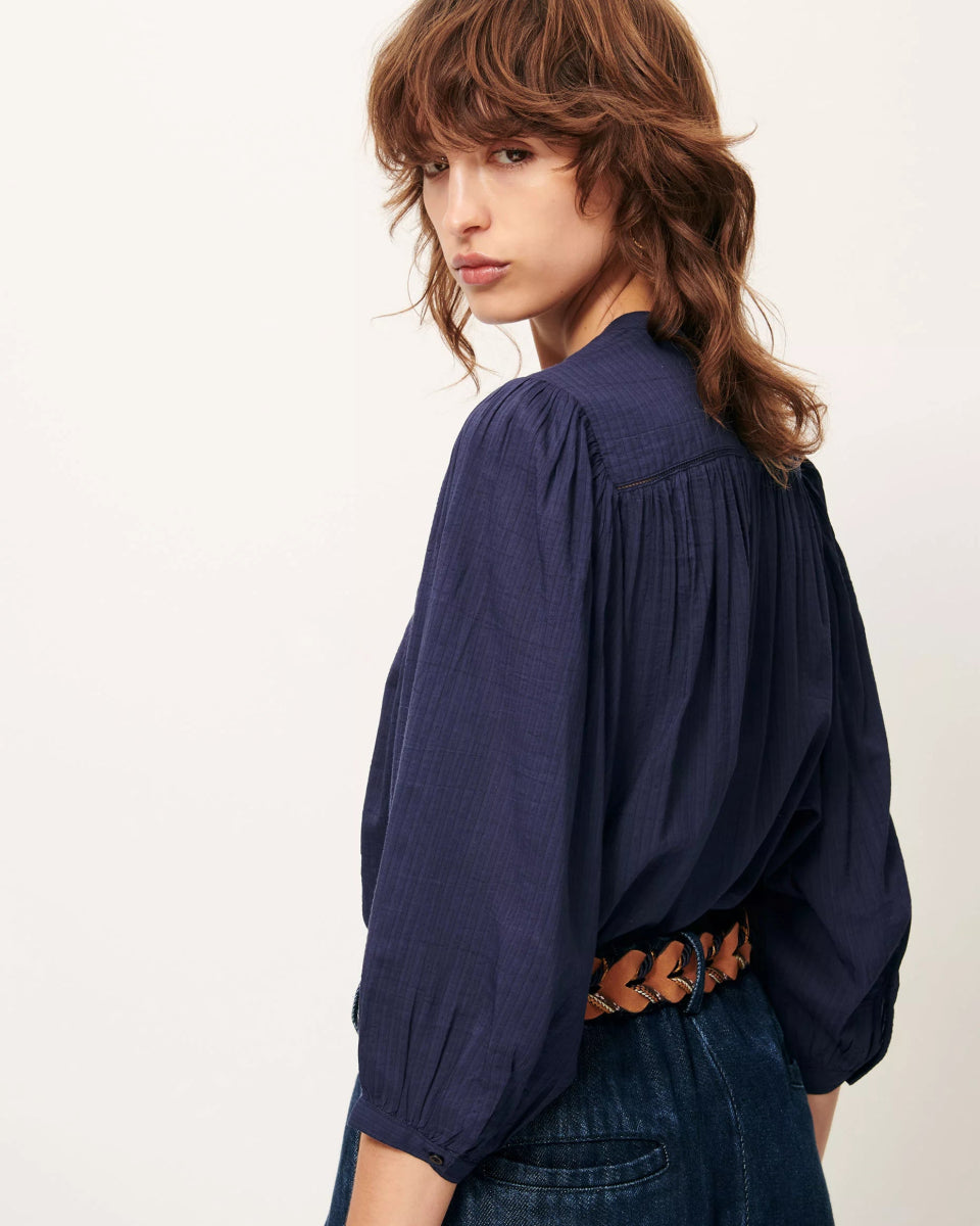 Savi Blouse in Indigo from SESSUN at Edito boutique