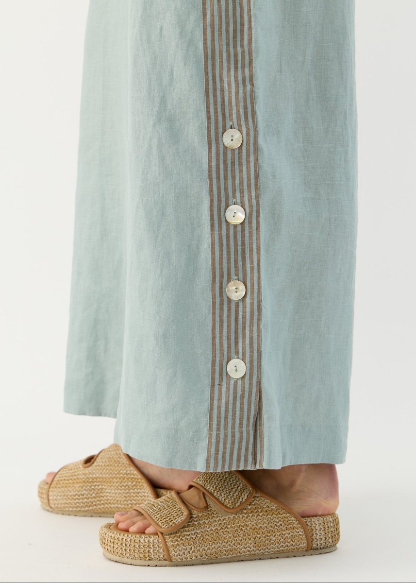 Seven Linen Pant in Mint from FLANNEL at Edito boutique