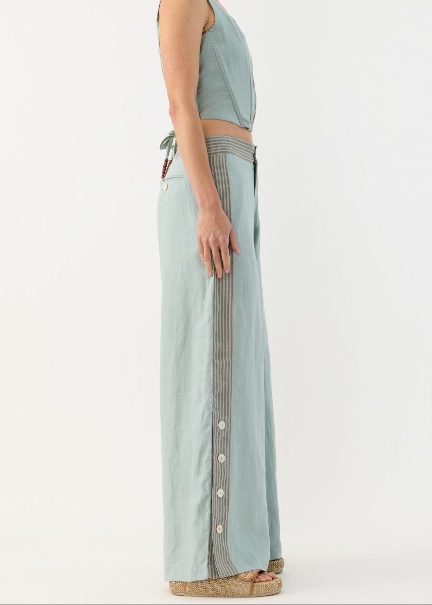 Seven Linen Pant in Mint from FLANNEL at Edito boutique