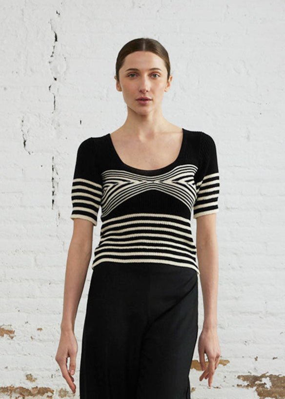 Short Sleeves Sweater in Black from SITA MURT at Edito boutique