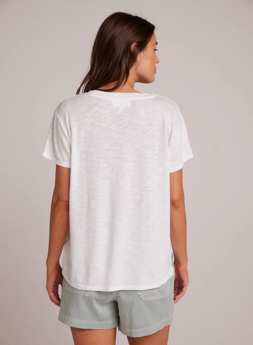 Side Slit V - Neck Tee from BELLA DAHL at Edito boutique