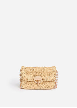 Small Raffia Moon Bag in Raffia from VANESSA BRUNO at Edito boutique