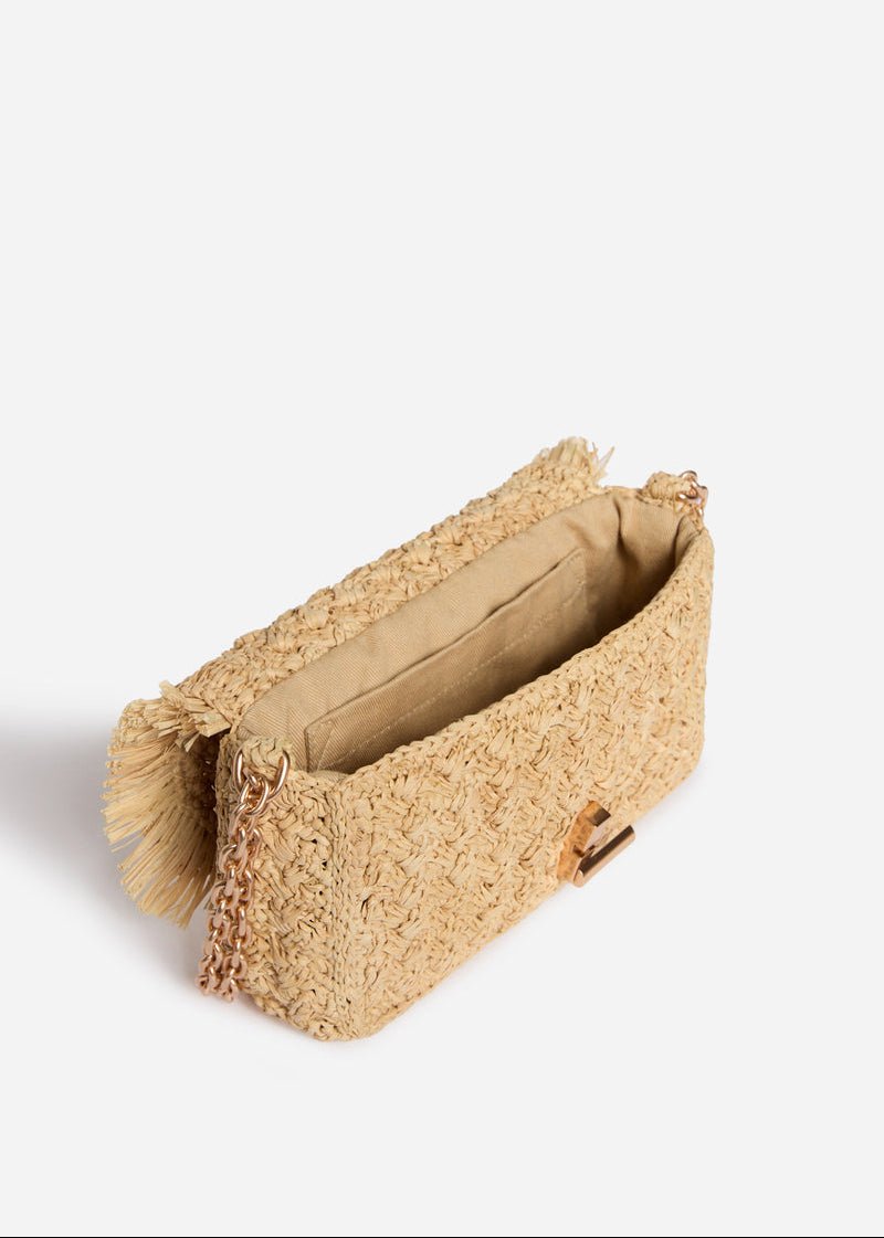 Small Raffia Moon Bag in Raffia from VANESSA BRUNO at Edito boutique