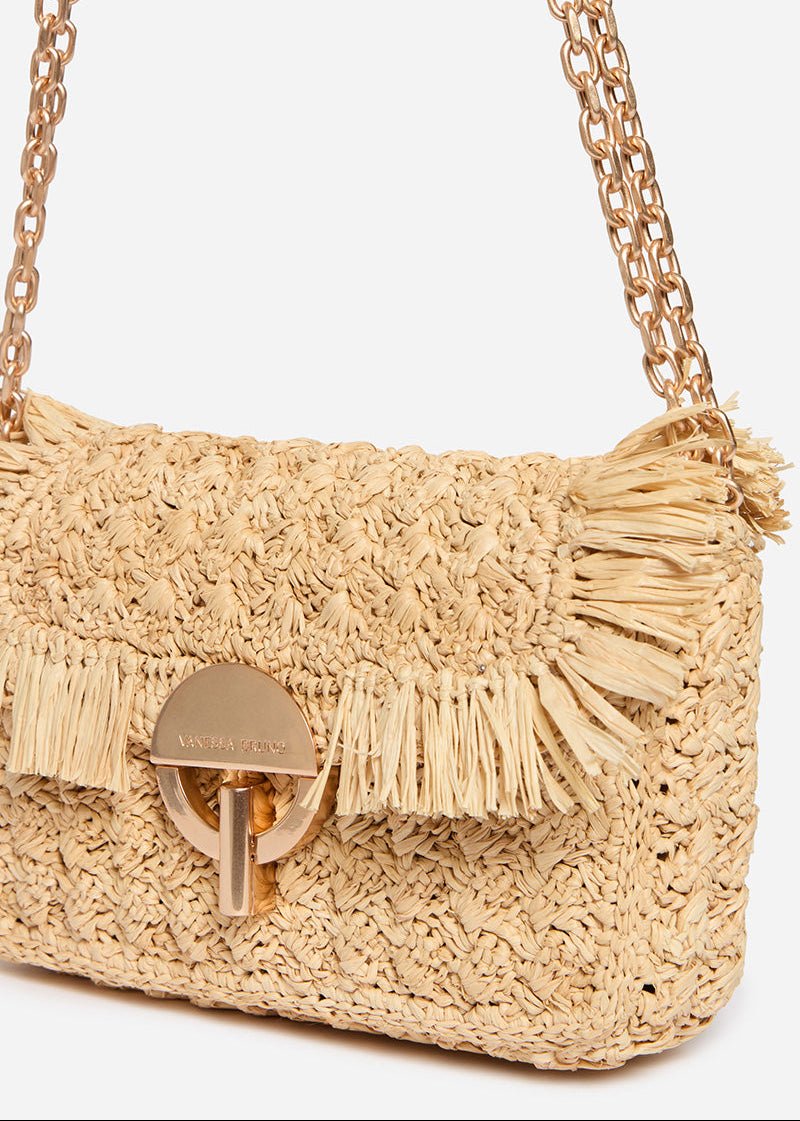 Small Raffia Moon Bag in Raffia from VANESSA BRUNO at Edito boutique