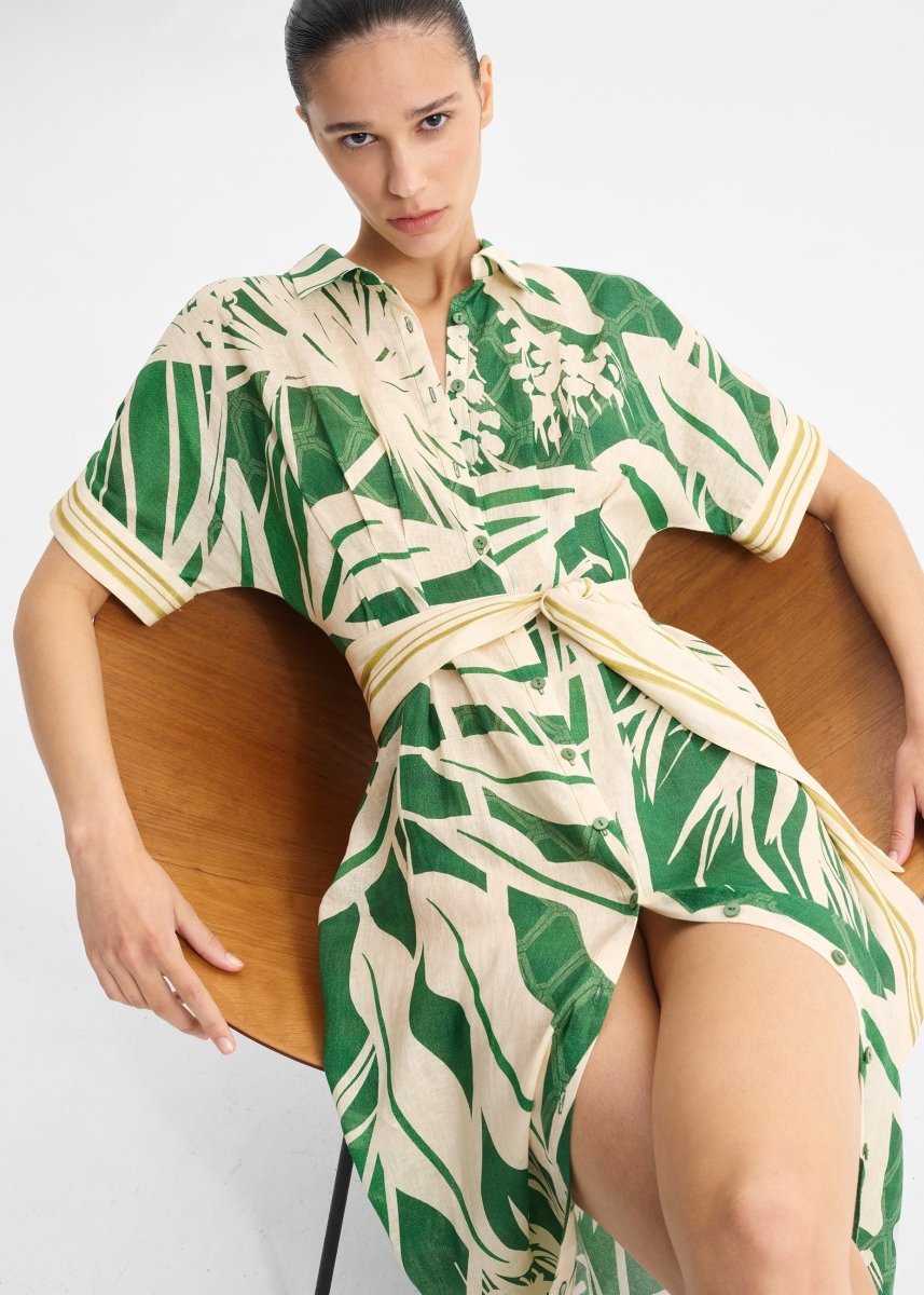 Sorrento Linen Shirt Dress in Print from MORRISON at Edito boutique