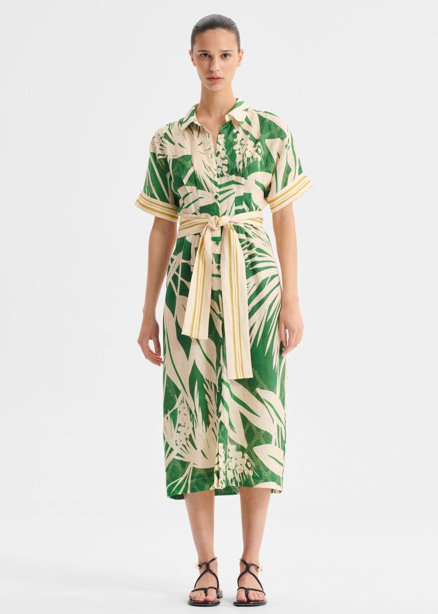 Sorrento Linen Shirt Dress in Print from MORRISON at Edito boutique