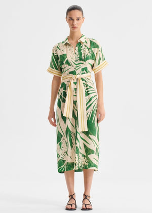 Sorrento Linen Shirt Dress in Print from MORRISON at Edito boutique