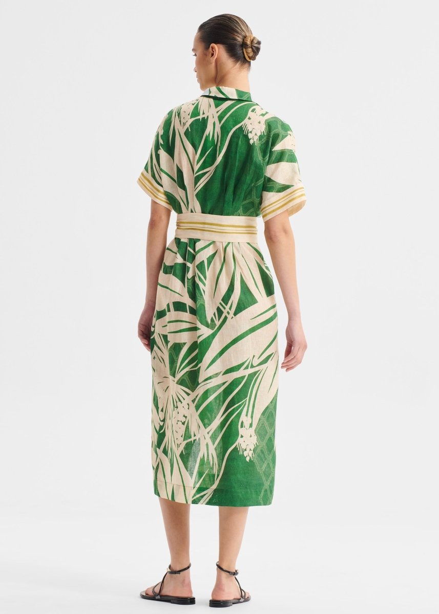 Sorrento Linen Shirt Dress in Print from MORRISON at Edito boutique