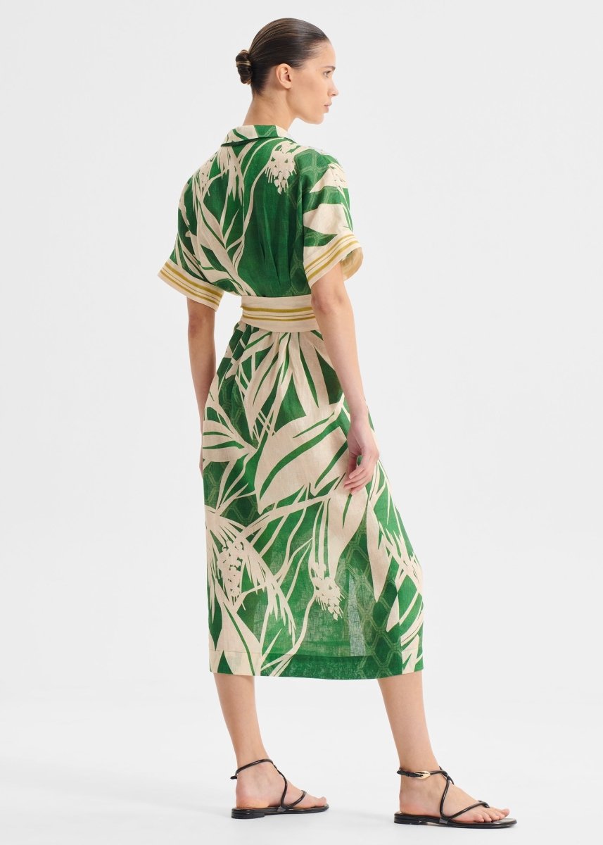 Sorrento Linen Shirt Dress in Print from MORRISON at Edito boutique