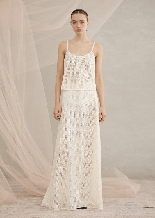 Swing Sequin Cami in Ivory from LUXE DE VALENTINA at Edito boutique Swing Sequin Cami in Ivory from LUXE DE VALENTINA at Edito boutique