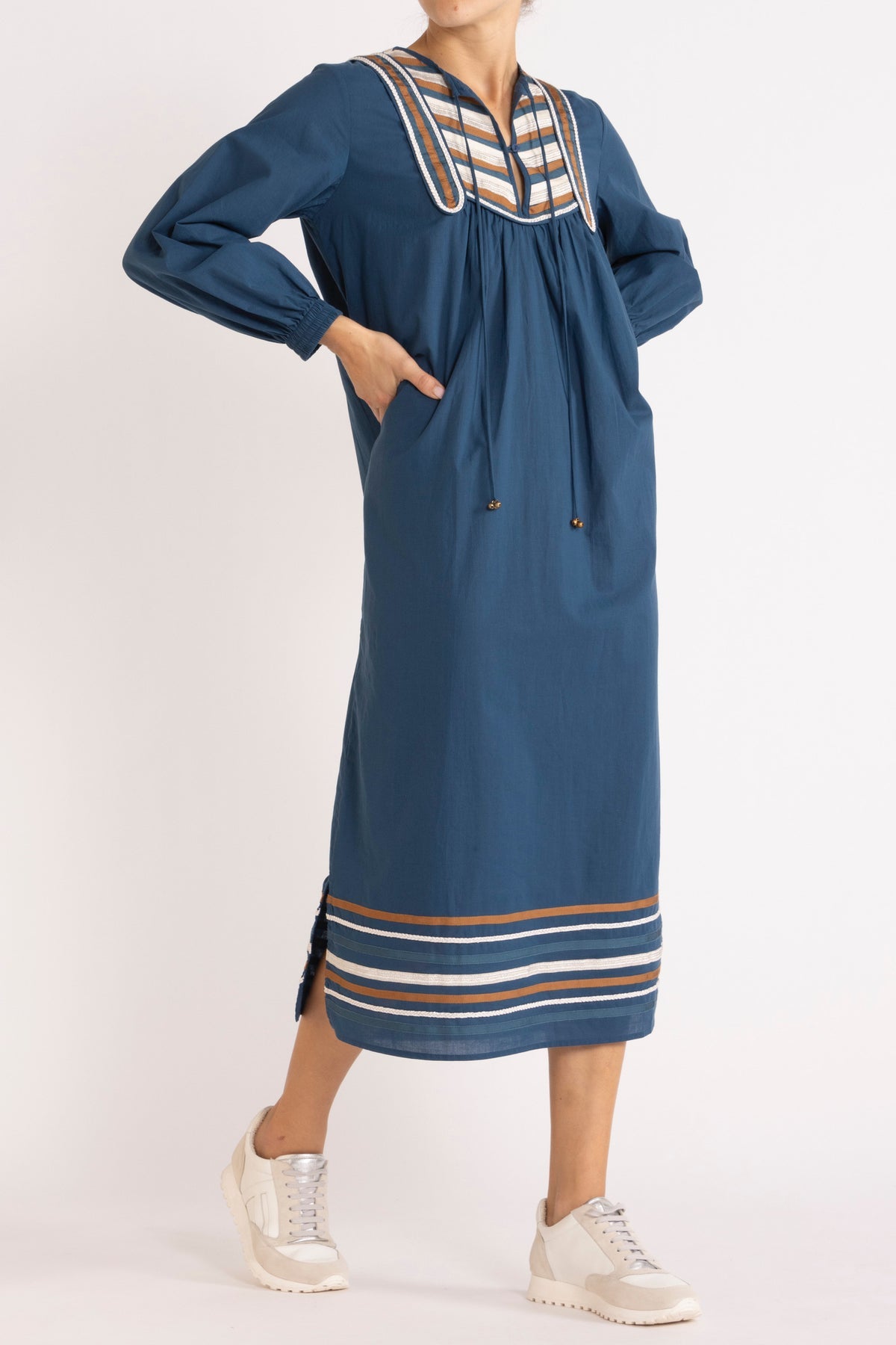 Talitha Dress in Ocean from Flannel