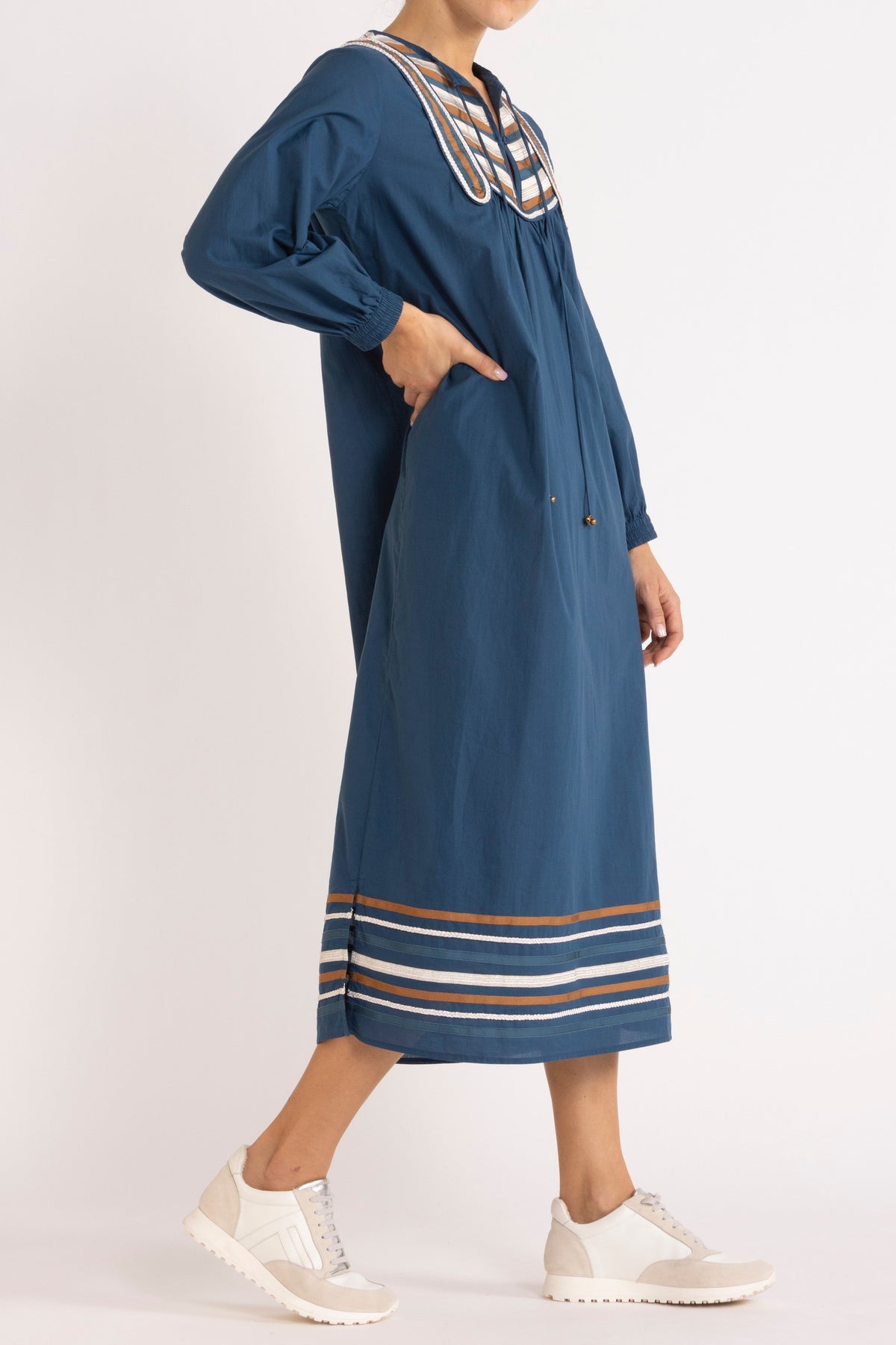 Talitha Dress in Ocean from Flannel