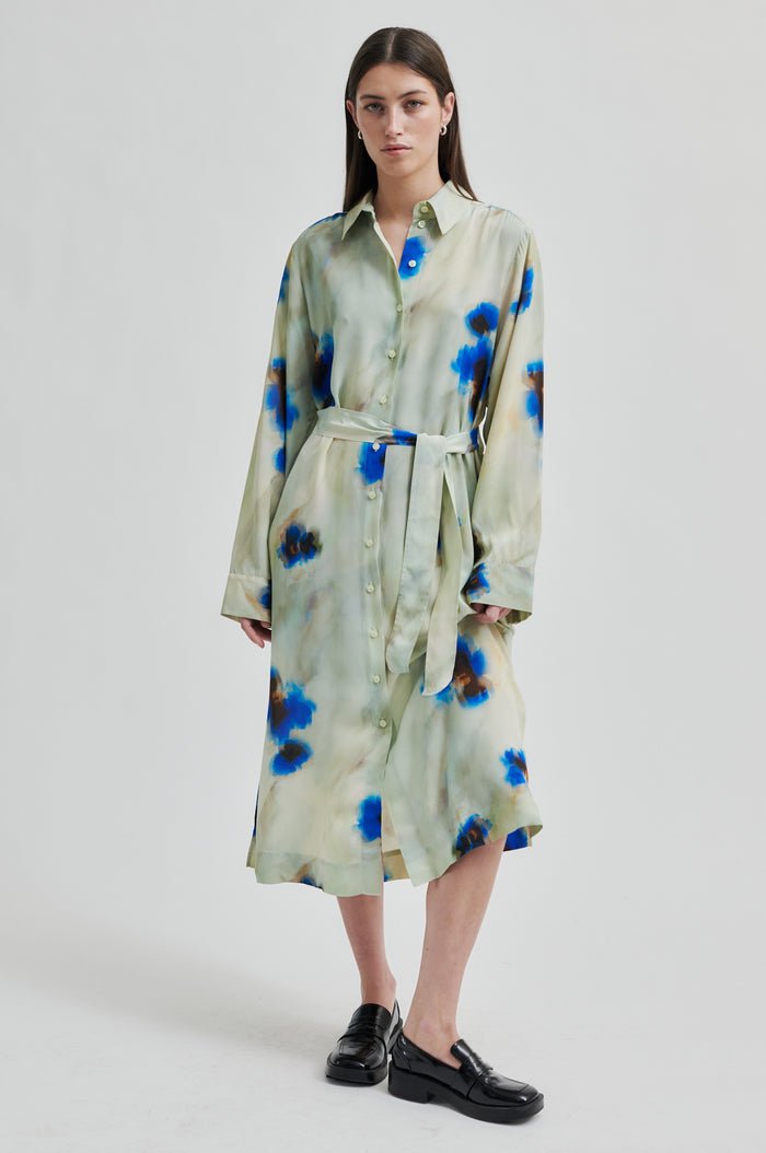 Thistle Shirt Dress in Surf from SECOND FEMALE at Edito boutique