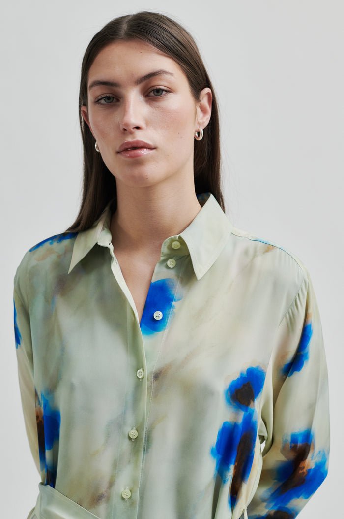 Thistle Shirt Dress in Surf from SECOND FEMALE at Edito boutique