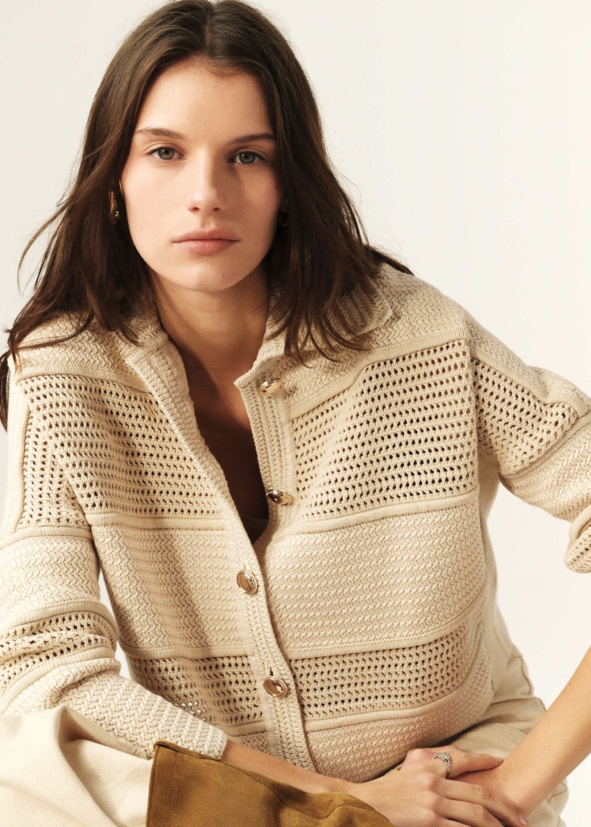 Val Cardigan in Ecru from BA&SH at Edito boutique
