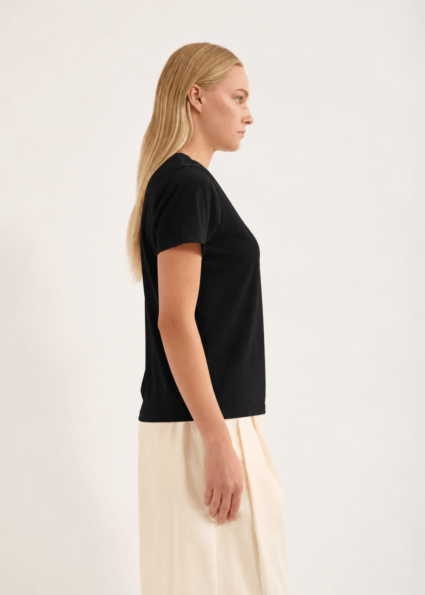 Verte Tee in Black from JAC + JACK at Edito Boutique