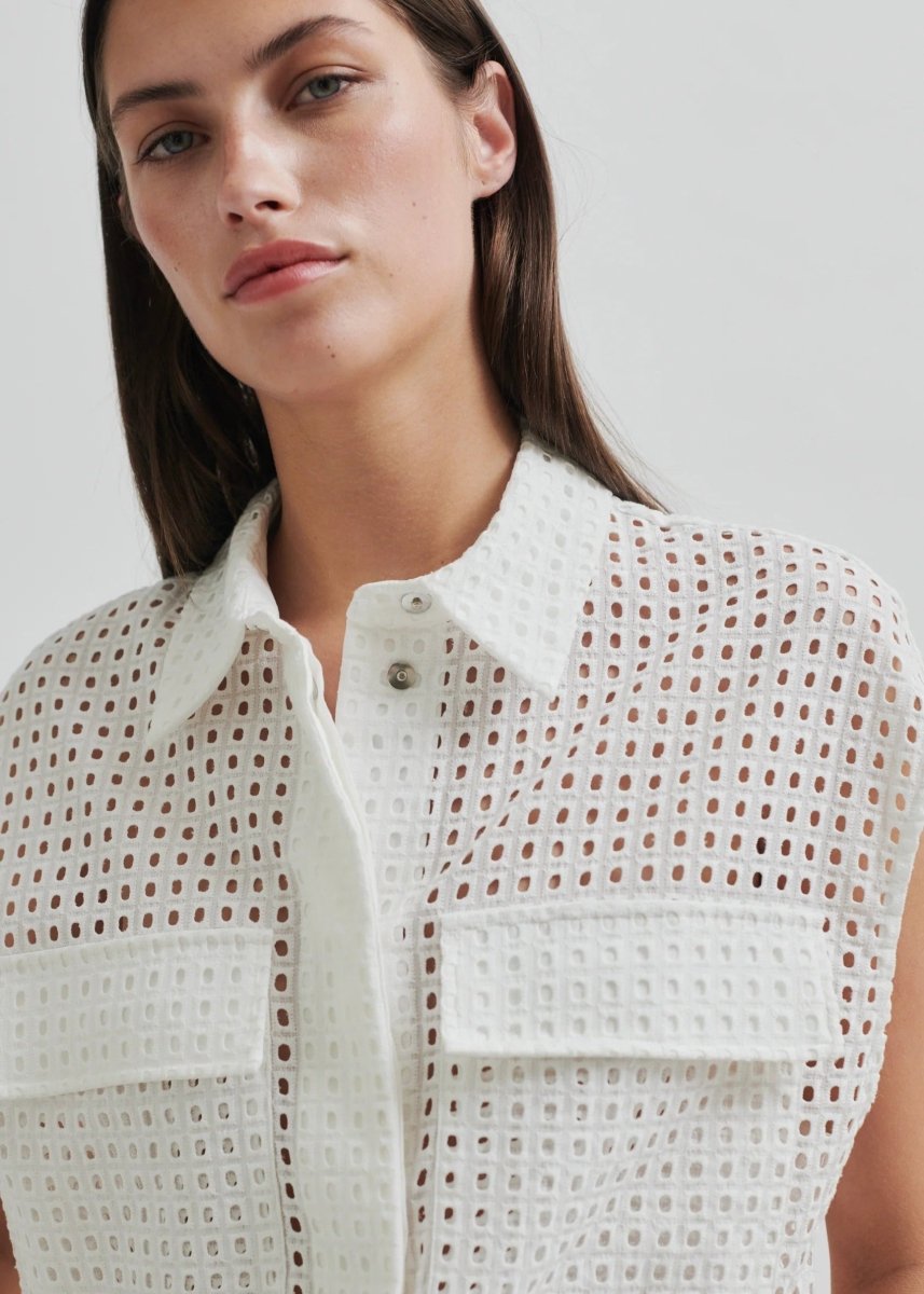 Villa Waistcoat in White from SECOND FEMALE at Edito boutique