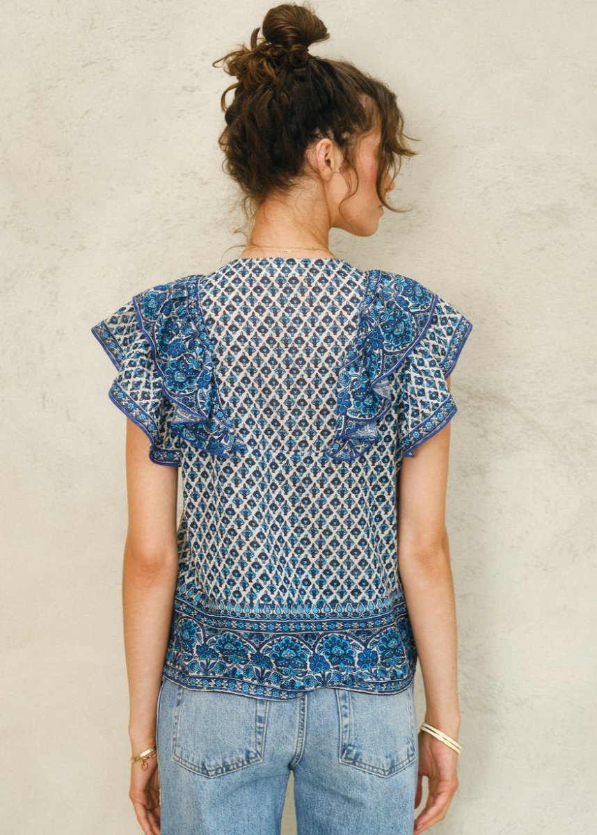Viti Top in Blue from M.A.B.E at Edito boutique